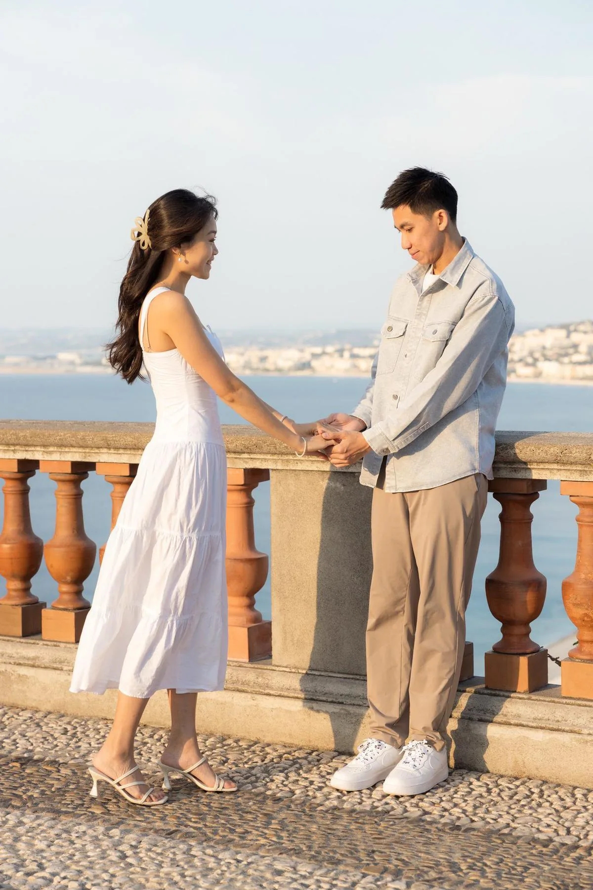 Joanne & Michael's surprise proposal in Nice